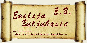 Emilija Buljubašić vizit kartica